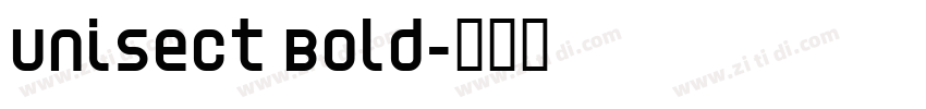 Unisect Bold字体转换